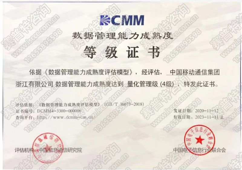 DCMM 数据管理能力成熟度评估模型